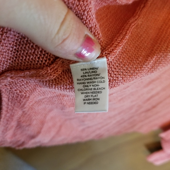 Coral pink open cardigan, Ann Taylor Loft - Picture 4 of 6